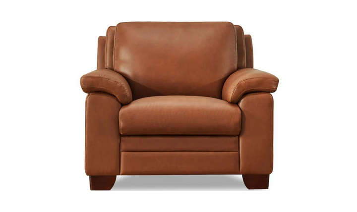 Magnum Leather Living Room Set With Wooden Legs