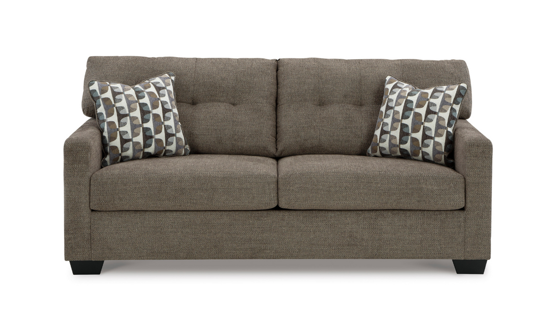 Modern Heritage Mahoney 2-Seater Fabric Full Sofa Sleeper With Accent Pillows