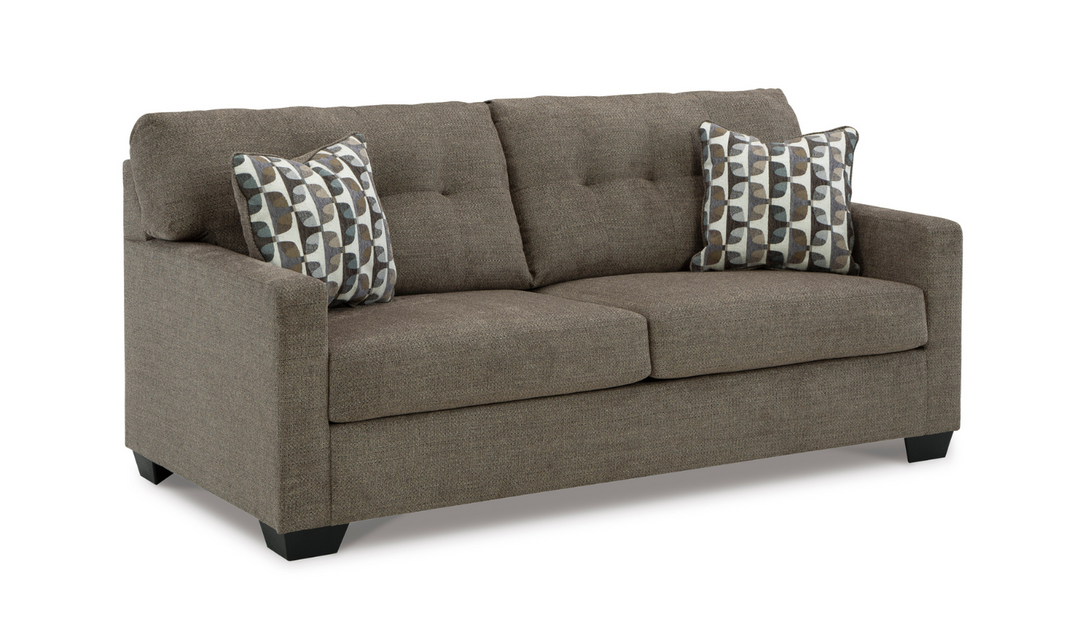 Modern Heritage Mahoney 2-Seater Fabric Full Sofa Sleeper With Accent Pillows