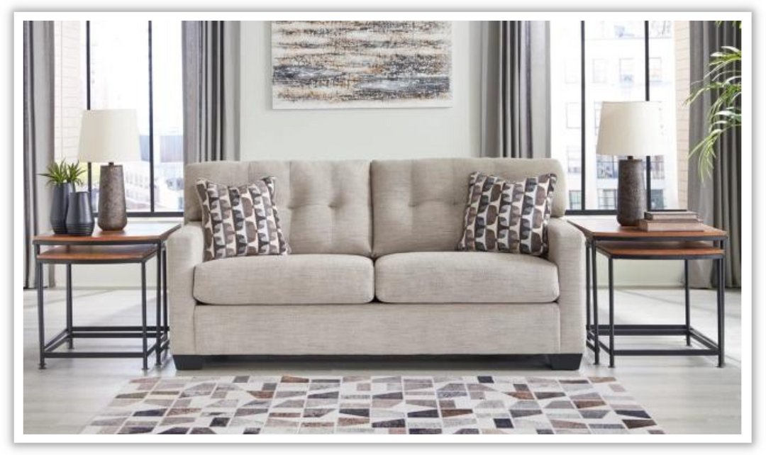 Mahoney Fabric 2-seater Sofa with Removable Cushions