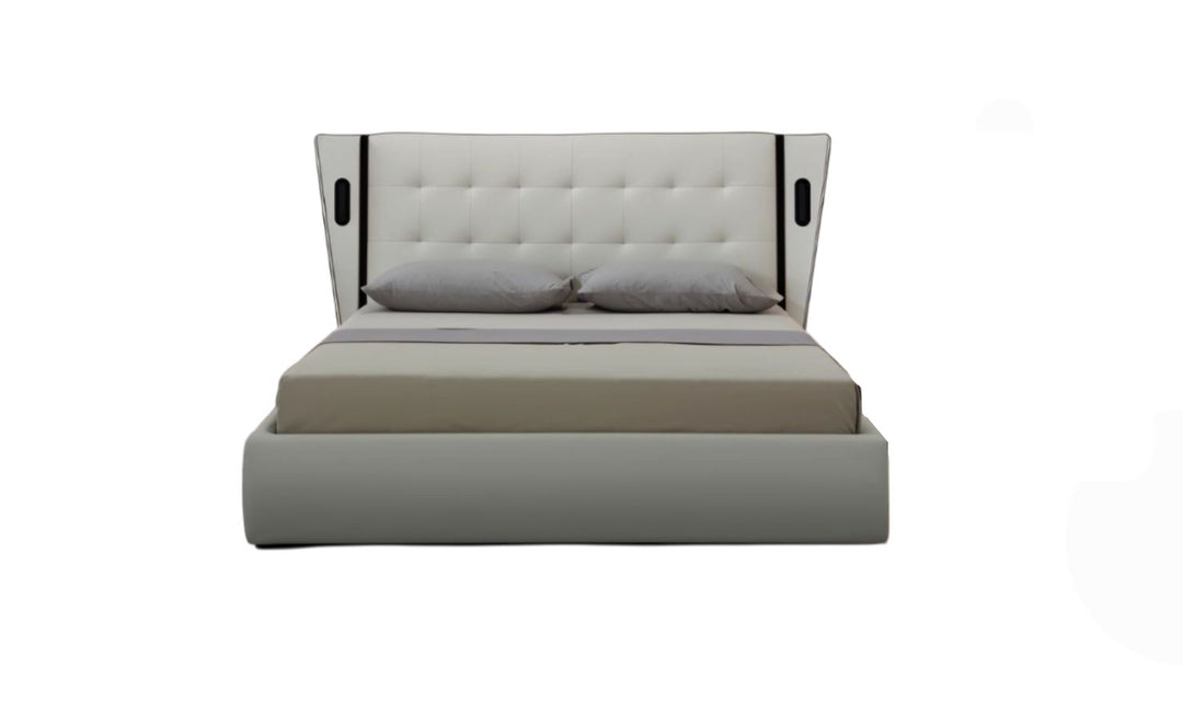 Gio Italia Milan Panel Bed with Tufted Fabric Headboard (Queen / King Size)