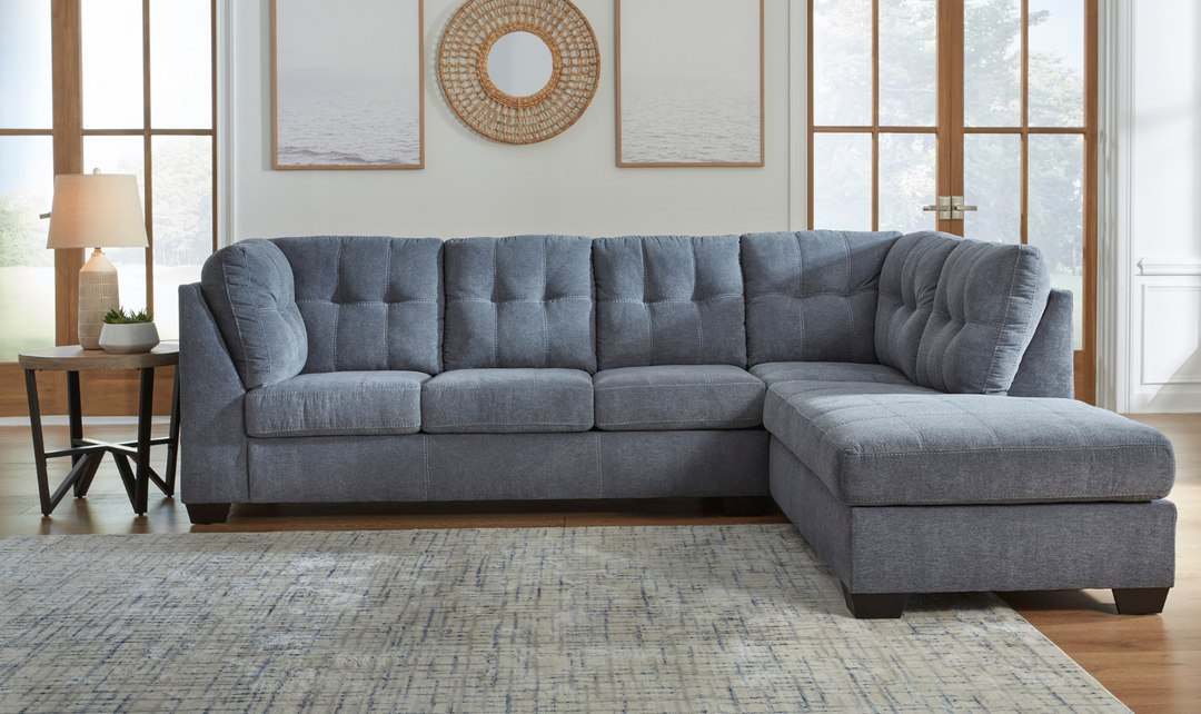 Modern Heritage Marleton 2-Piece Fabric Full Sleeper Sectional with Chaise