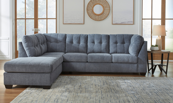 Modern Heritage Marleton 2-Piece Fabric Full Sleeper Sectional with Chaise