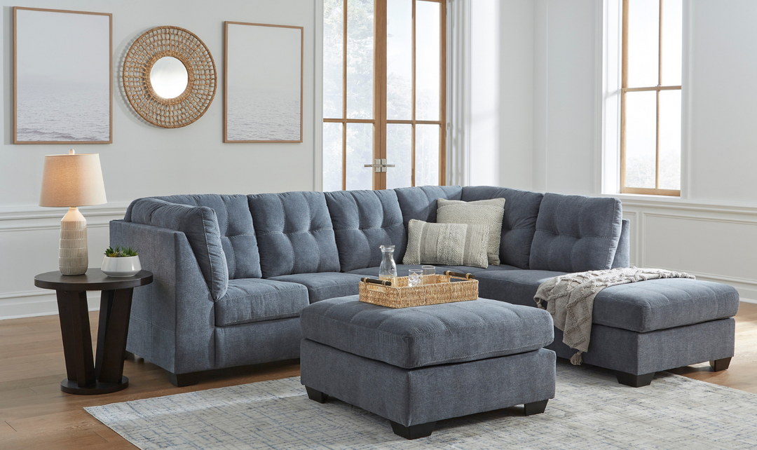 Modern Heritage Marleton 2-Piece Fabric Full Sleeper Sectional with Chaise