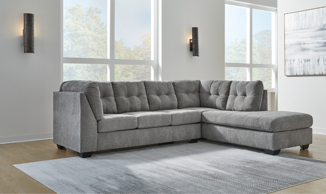 Modern Heritage Marleton 2-Piece Fabric Full Sleeper Sectional with Chaise