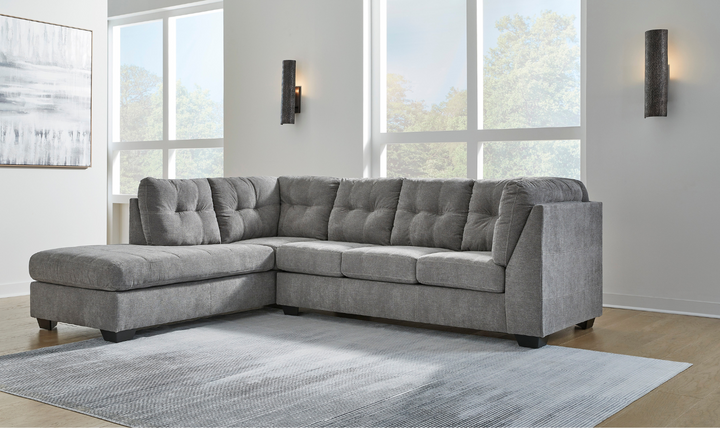 Modern Heritage Marleton 2-Piece Fabric Full Sleeper Sectional with Chaise