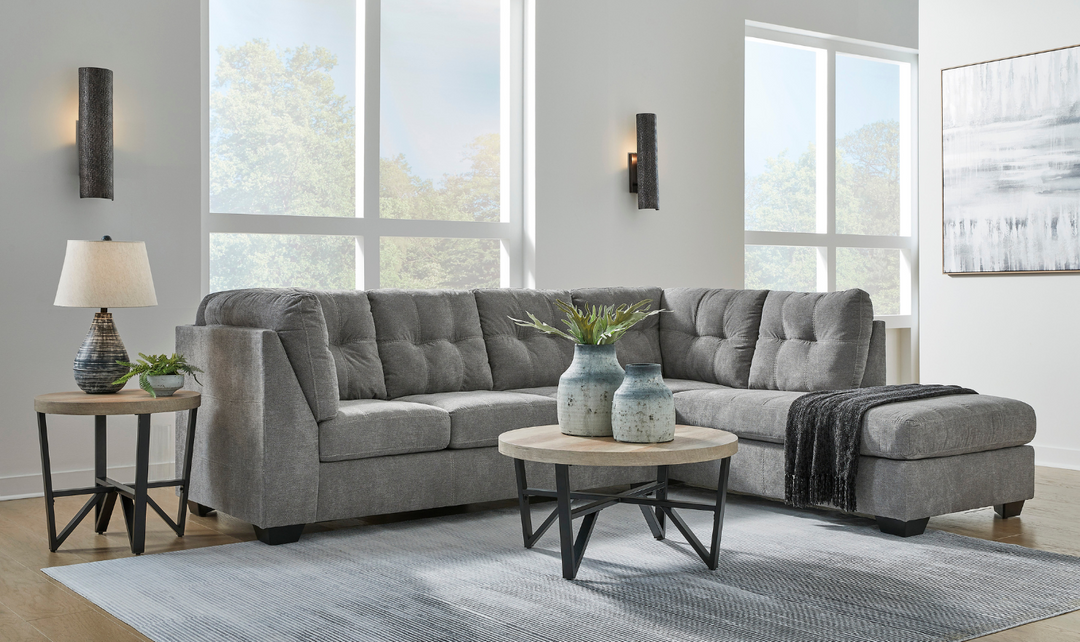 Modern Heritage Marleton 2-Piece Fabric Full Sleeper Sectional with Chaise