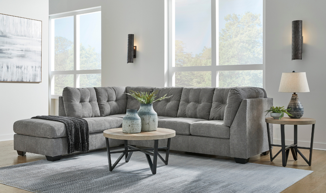 Modern Heritage Marleton 2-Piece Fabric Full Sleeper Sectional with Chaise