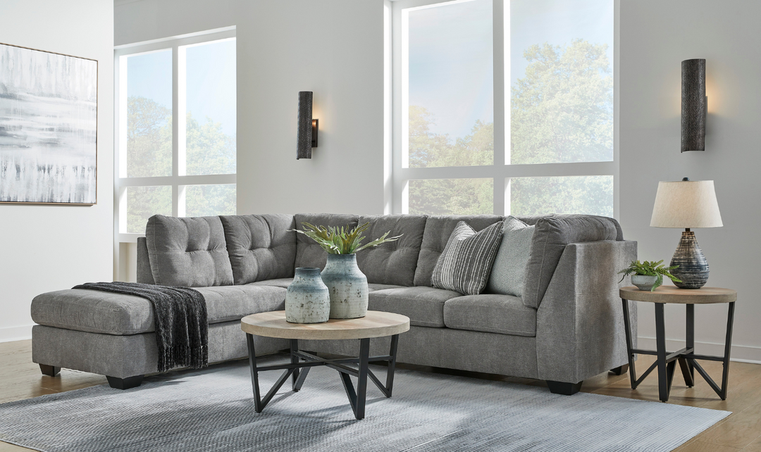 Modern Heritage Marleton 2-Piece Fabric Full Sleeper Sectional with Chaise