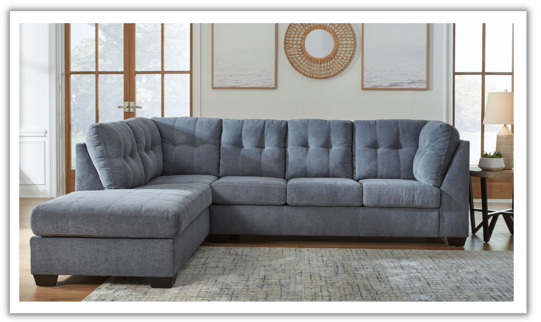Marleton 2-Piece Tufted Fabric Sectional with Chaise-jennifer furniture
