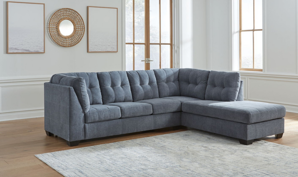 Marleton 2-Piece Tufted Fabric Sectional with Chaise-jennifer furniture