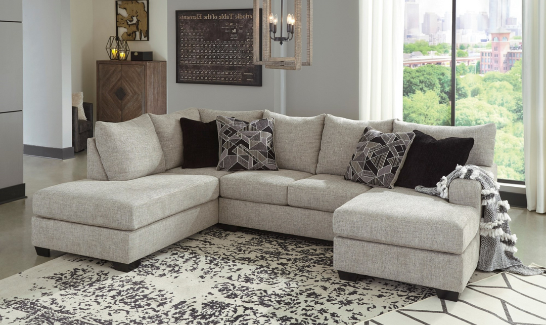 Megginson U-shaped Fabric Sectional with Chaise-Jennifer Furniture