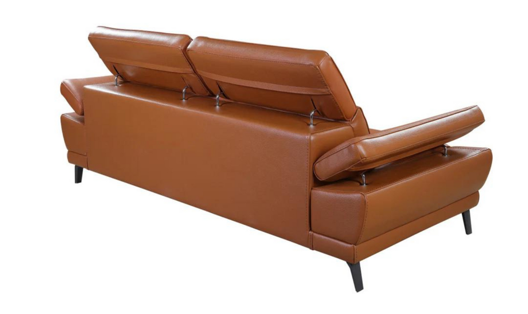 Mercer Leather Loveseat With Motion Headrest