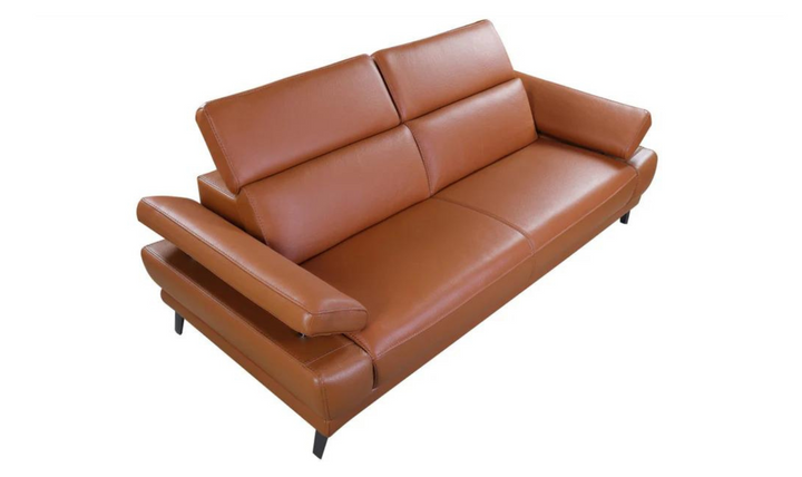 Mercer Leather Loveseat With Motion Headrest