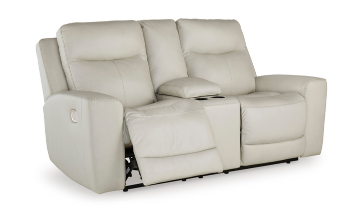 Mindanao Leather Power Recliner Living Room Set