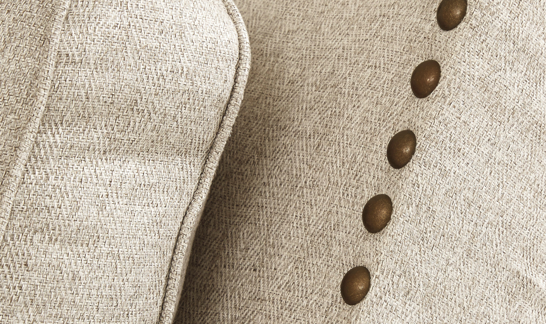 Modern Heritage Claredon 3-Seater Standard Fabric Sofa in Linen
