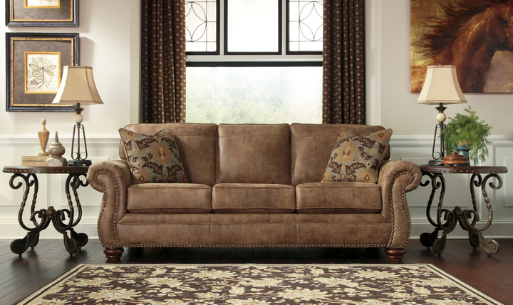 Ashley Larkinhurst 3-Seater Earth Faux Leather Sofa