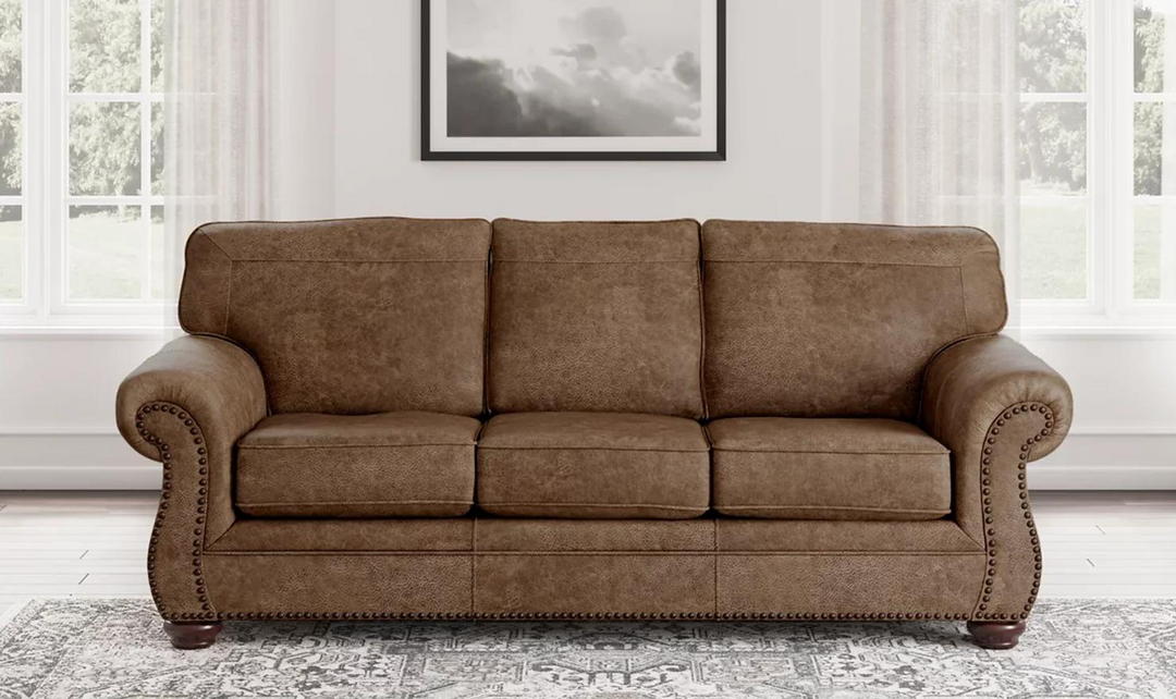 Ashley Larkinhurst 3-Seater Earth Faux Leather Sofa