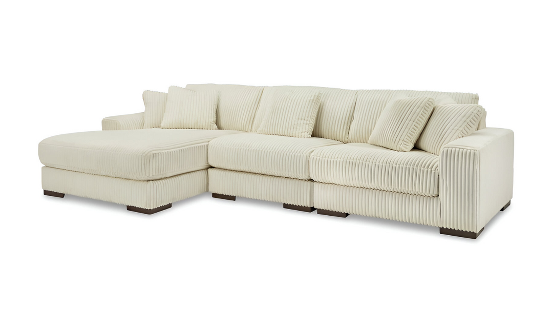 Ashley Lindyn 3-Piece Fabric Sectional with Chaise (RAF/LAF)