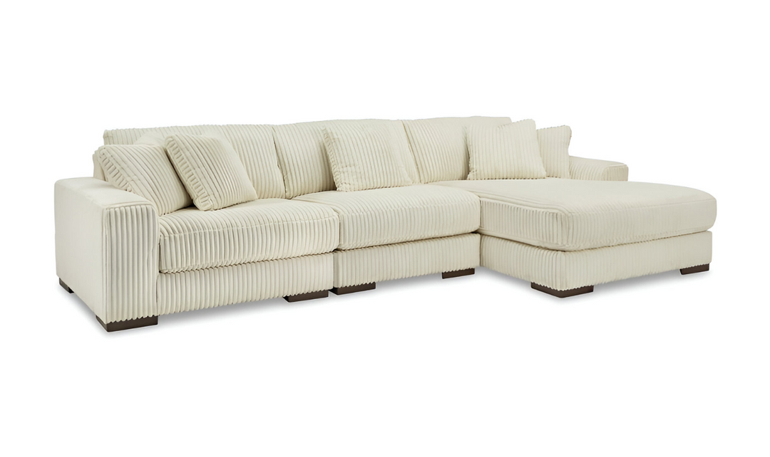 Ashley Lindyn 3-Piece Fabric Sectional with Chaise (RAF/LAF)