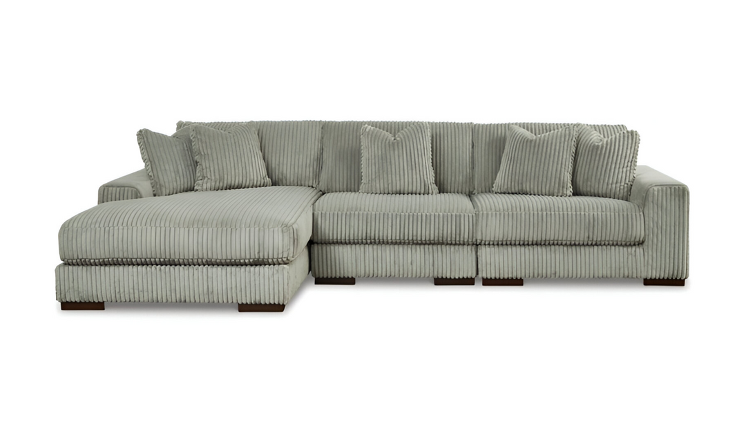 Ashley Lindyn 3-Piece Fabric Sectional with Chaise (RAF/LAF)