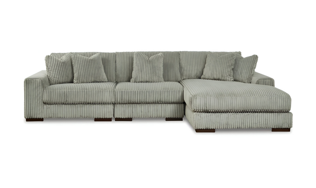 Ashley Lindyn 3-Piece Fabric Sectional with Chaise (RAF/LAF)