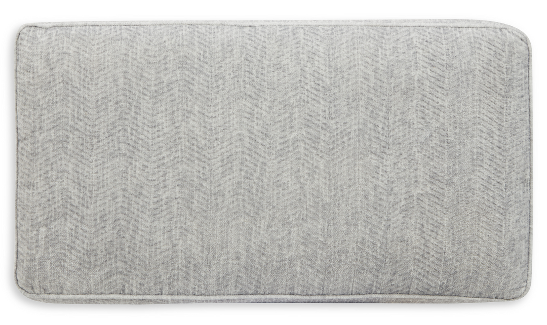 Ashley  Mercado Light Gray Fabric Ottoman