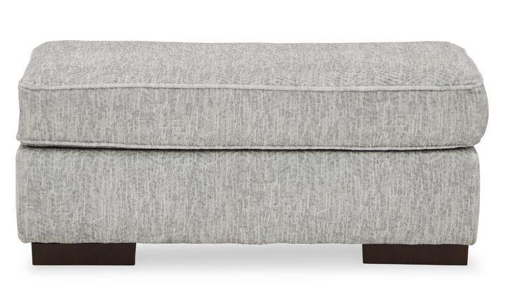 Ashley  Mercado Light Gray Fabric Ottoman