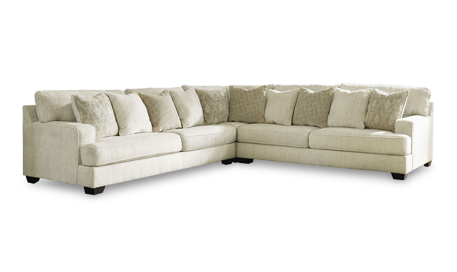 Modern Heritage Rawcliffe L-Shaped Parchment Fabric Sectional Sofa-Jennifer Furniture