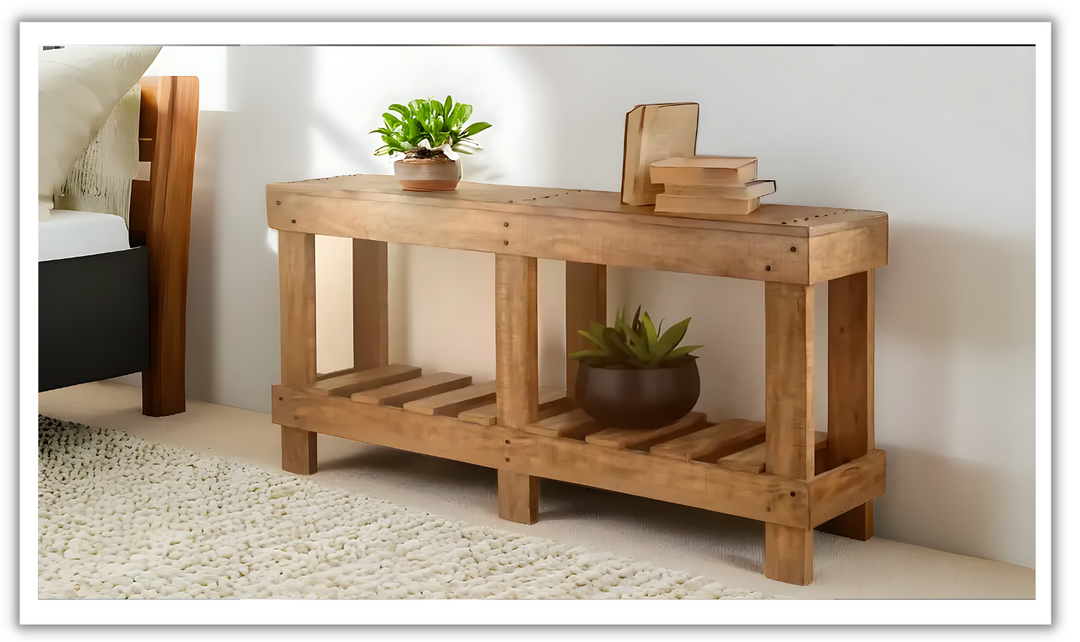Modern Heritage Susandeer Wooden Console Sofa Table in Brown-jennifer