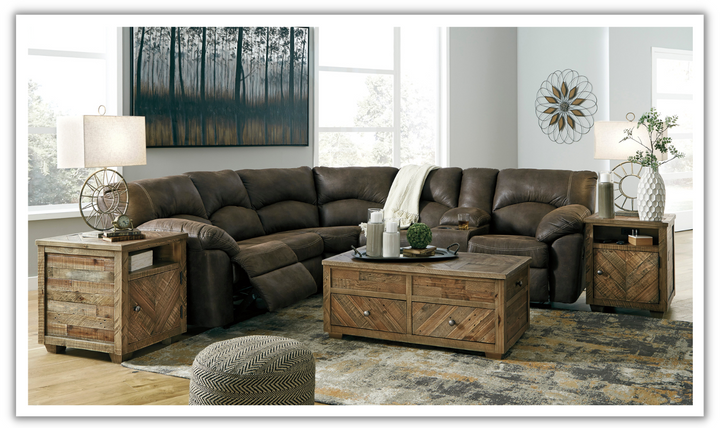 Modern Heritage Tambo L-Shaped Manual Reclining Sectional-jenniferfurniture.com