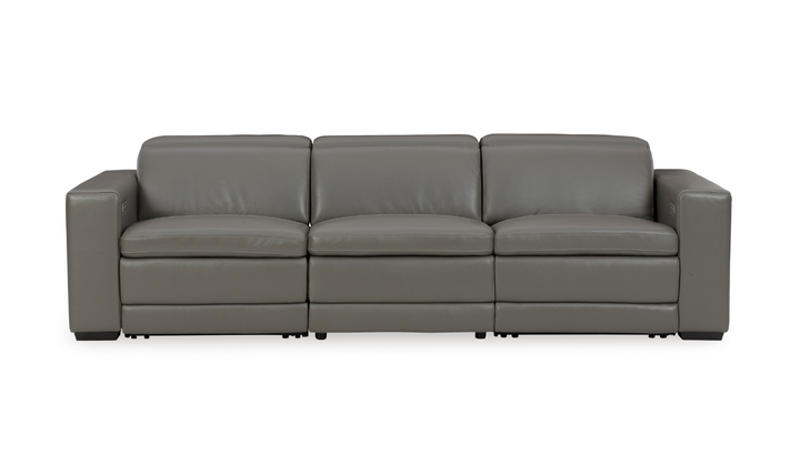 Ashley  Texline 3-Seater Leather Power Reclining Sofa-Jennifer Furniture