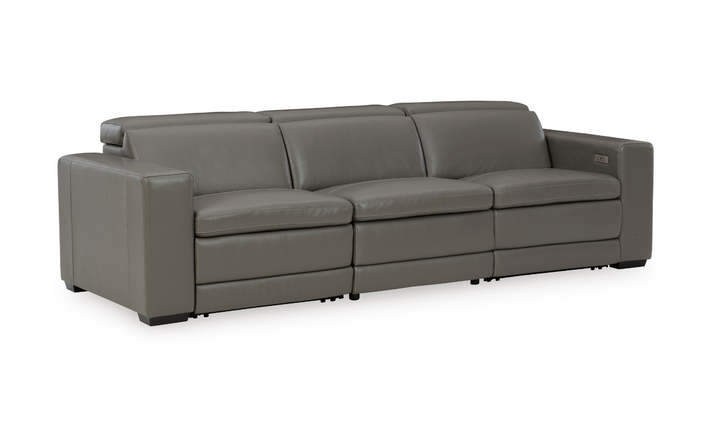 Ashley  Texline 3-Seater Leather Power Reclining Sofa-Jennifer Furniture