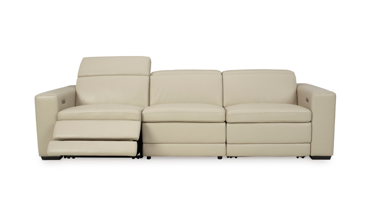 Ashley  Texline 3-Seater Leather Power Reclining Sofa-Jennifer Furniture