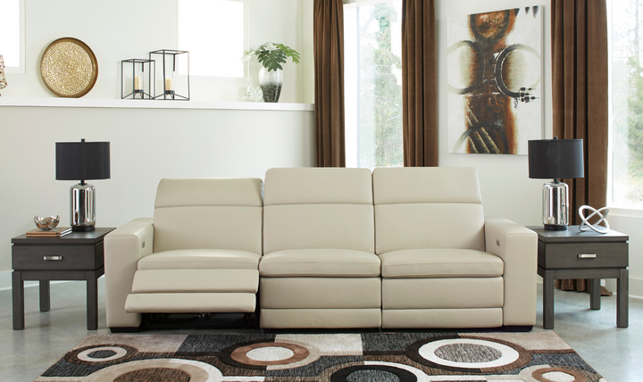 Ashley  Texline 3-Seater Leather Power Reclining Sofa-Jennifer Furniture