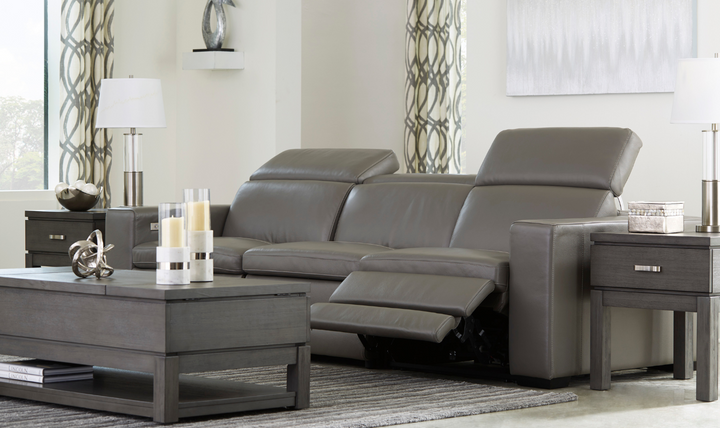 Ashley  Texline 3-Seater Leather Power Reclining Sofa-Jennifer Furniture