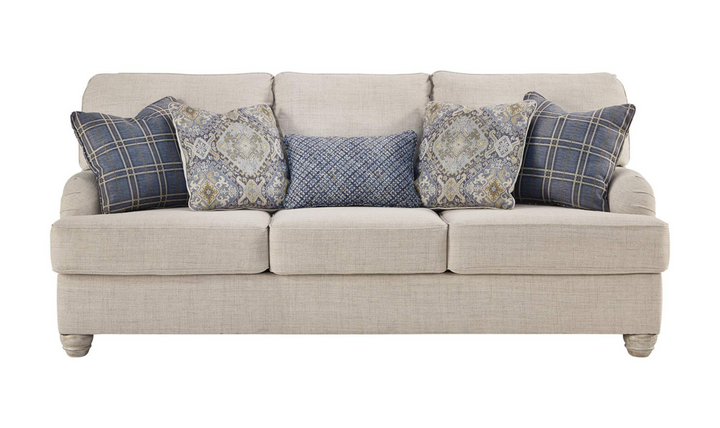 Ashley  Traemore 3-Seater Fabric Queen Sleeper Sofa in Linen-Jennifer Furniture