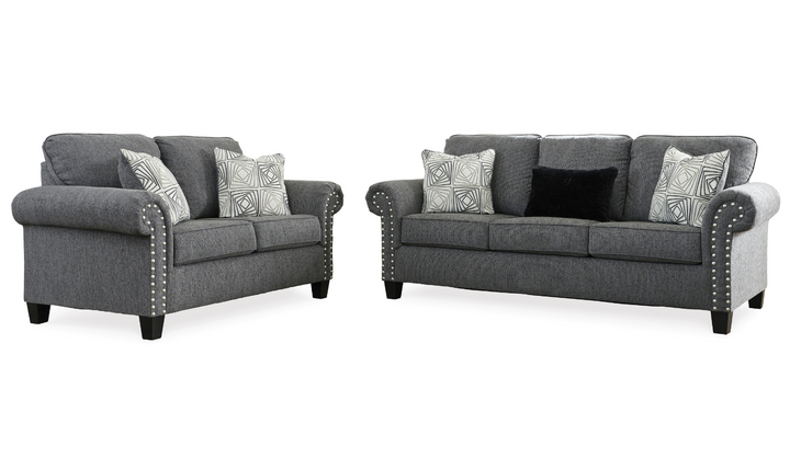 Ashley  Agleno Charcoal Fabric Living Room Set