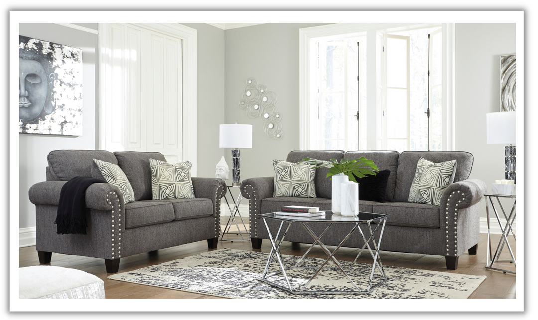 Ashley  Agleno Charcoal Fabric Living Room Set