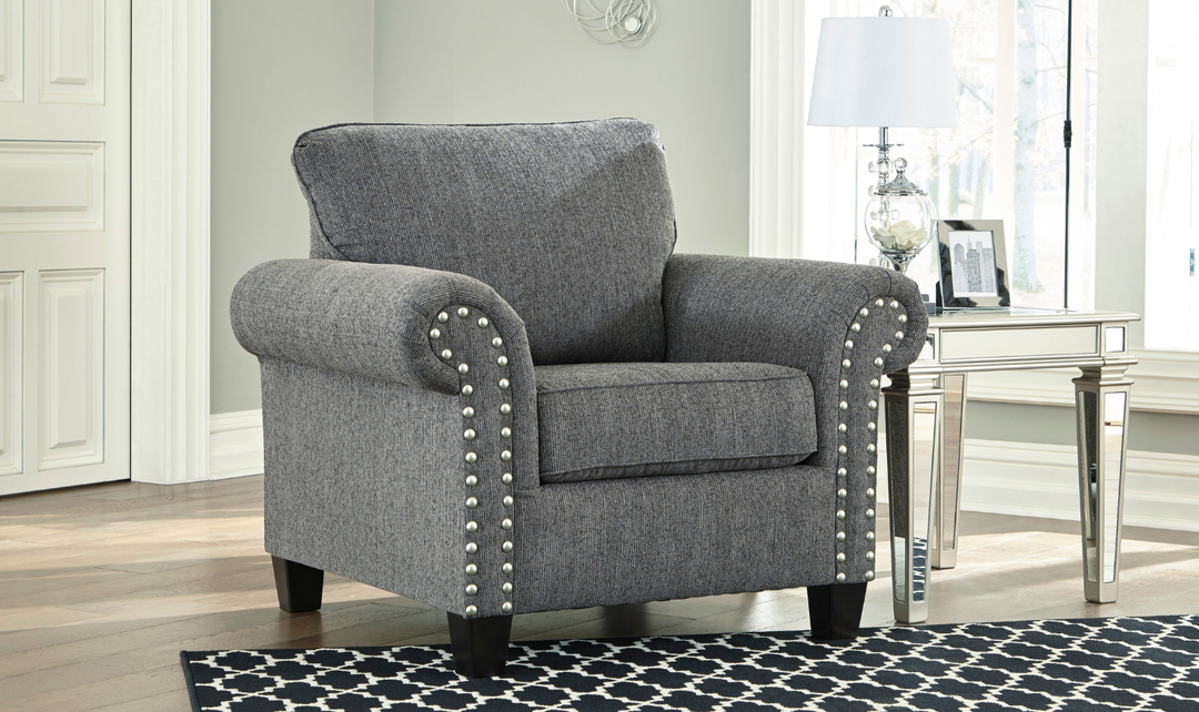 Ashley  Agleno Charcoal Fabric Living Room Set