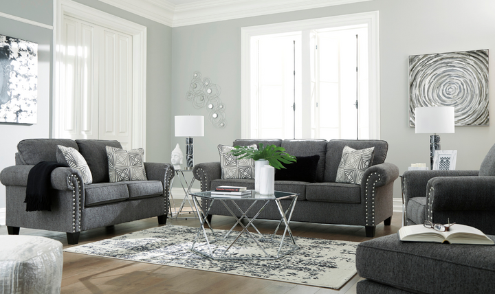 Ashley  Agleno Charcoal Fabric Living Room Set