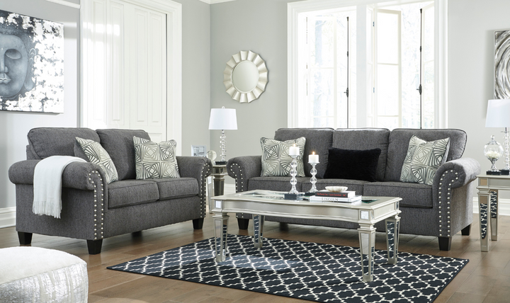 Ashley  Agleno Charcoal Fabric Living Room Set