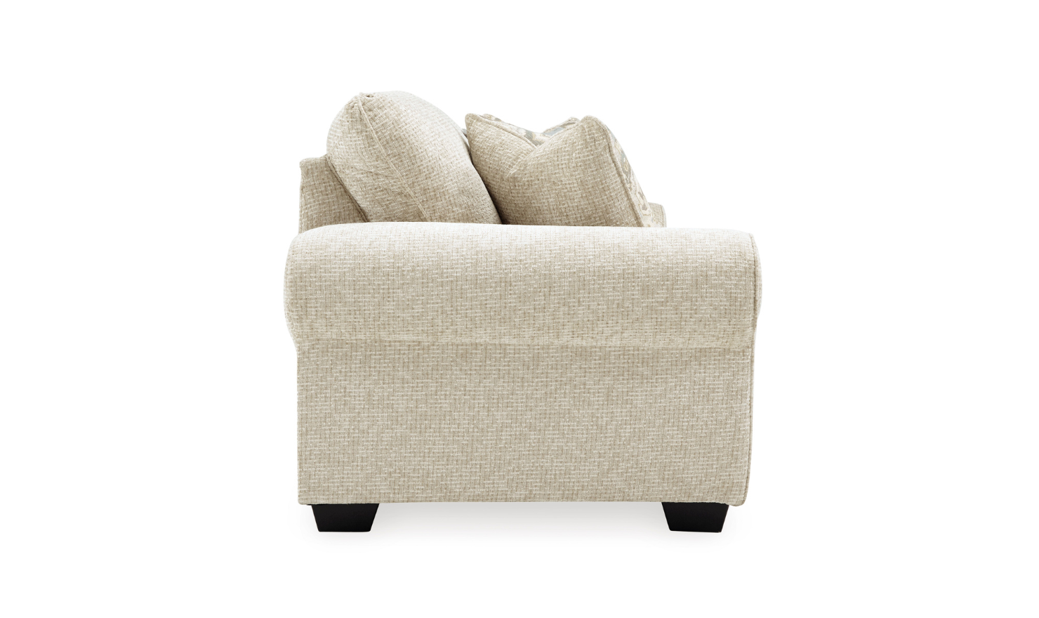 Ashley  Haisley 3-Seater Ivory Fabric Sofa with Rolled Arm