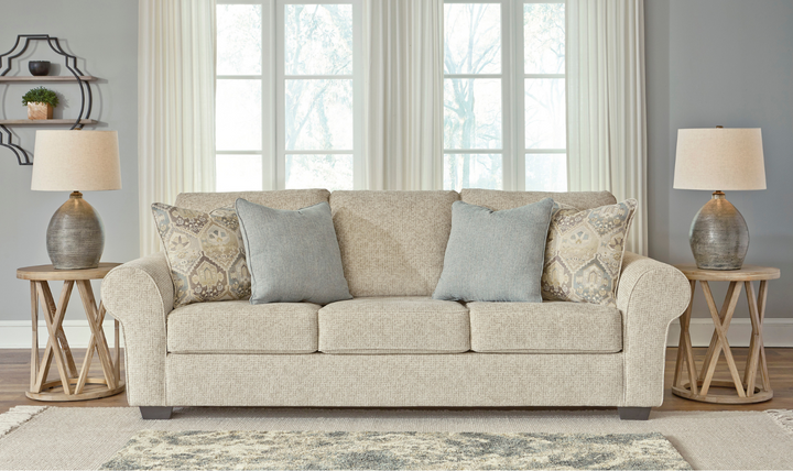 Ashley  Haisley 2-Piece Rolled Arms Living Room Set in Beige (Sofa + Loveseat)