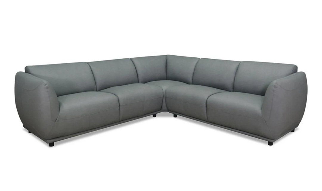 Moon 3-Pieces Leather Sectional Sofa