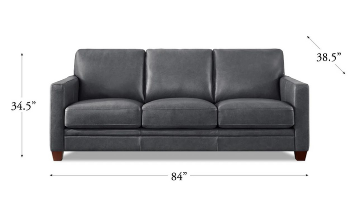 Naples 3-Seater Leather Sofa With Track Arms-Jennifer Furniture