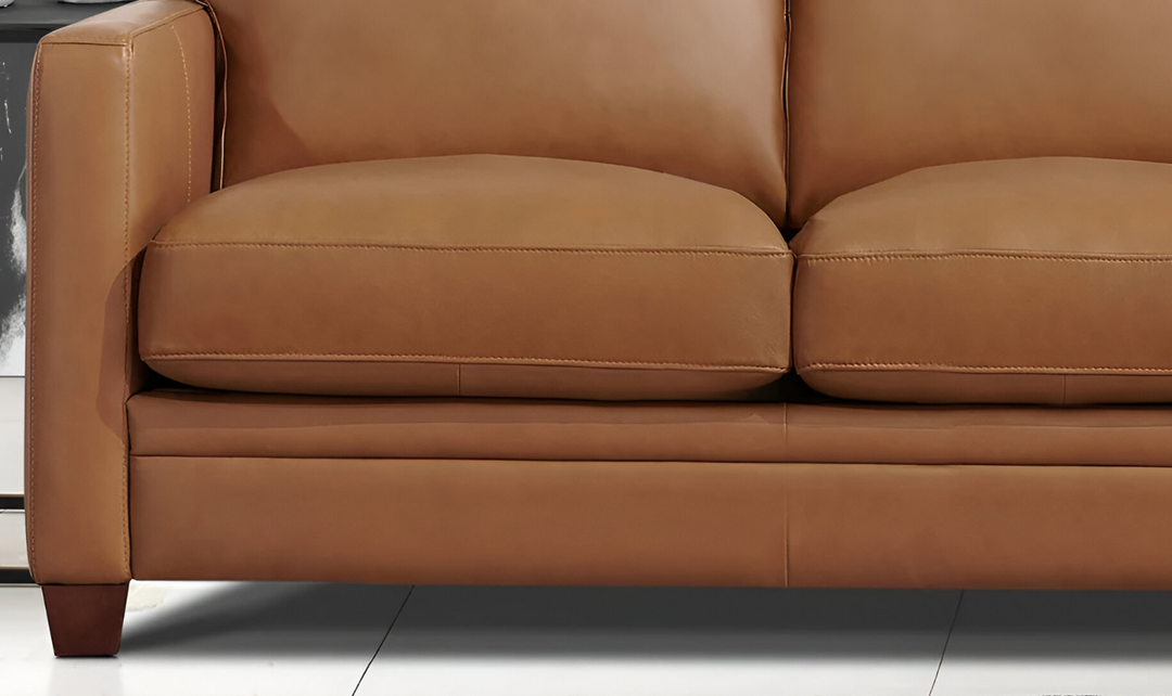 Naples 3-Seater Leather Sofa With Track Arms-Jennifer Furniture