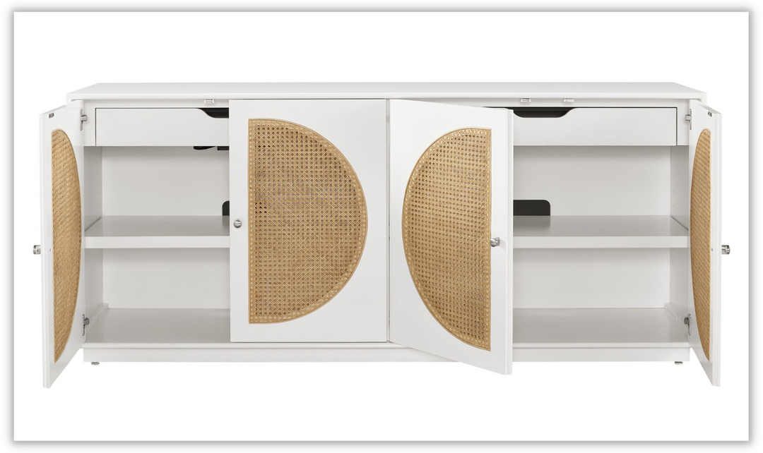 Universal Nomad Credenza in White