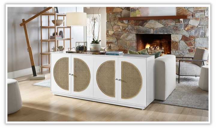 Universal Nomad Credenza in White