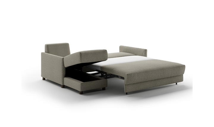 Luonto Pint L-Shaped 3-Seater Charcoal Fabric Sectional Sofa Sleeper-Jennifer Furniture